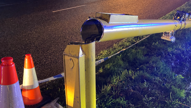 Speed camera chopped in half