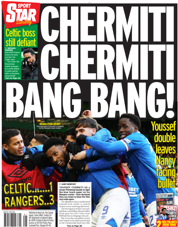 Star On Sunday back page