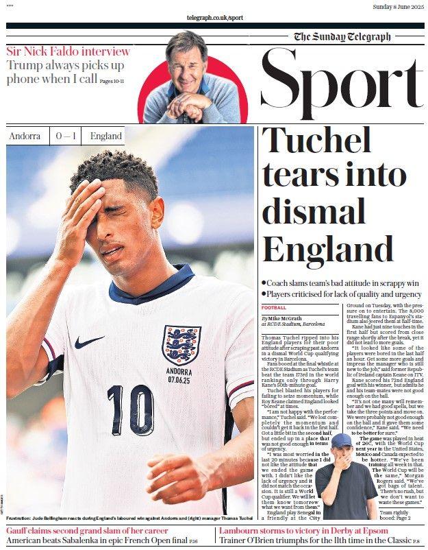 The Sunday Telegraph sports section