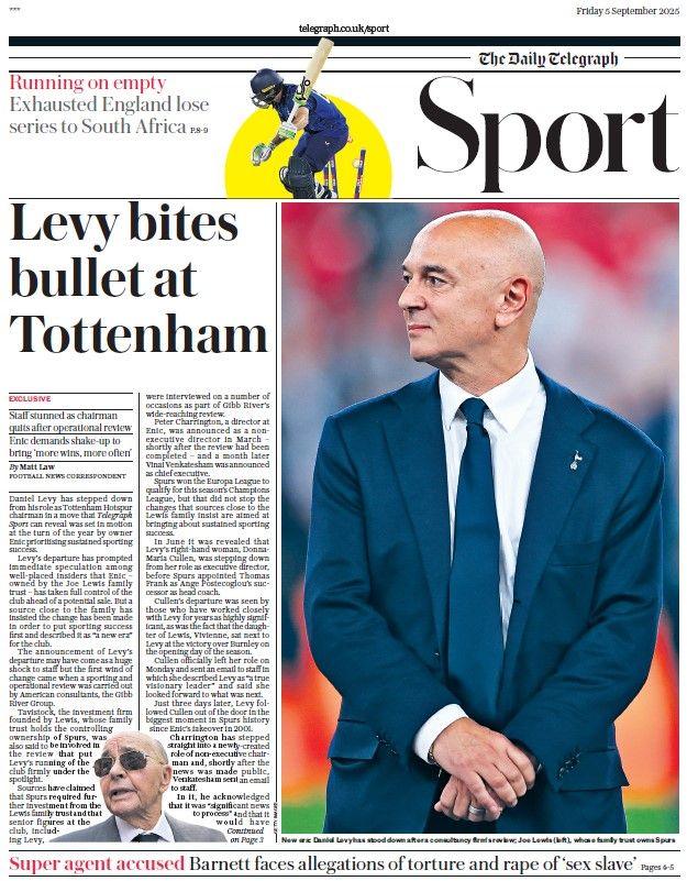 The Daily Telegraph sports section