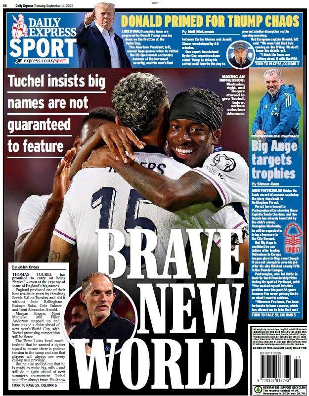 The backmost page of nan Daily Express