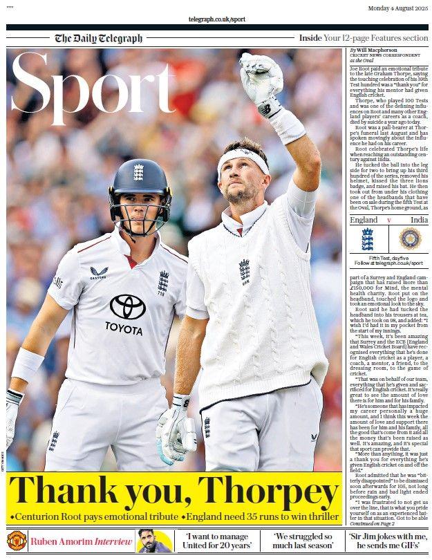 The Daily Telegraph sports section