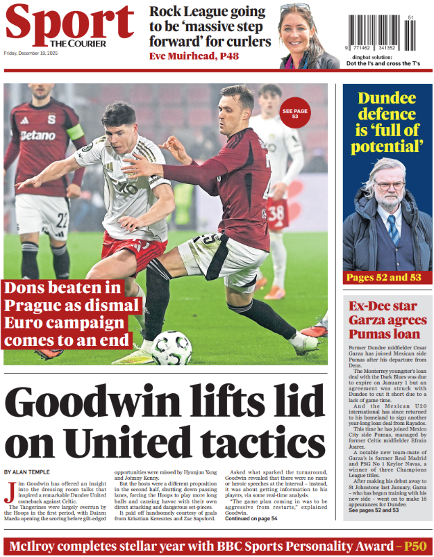 The Courier back page