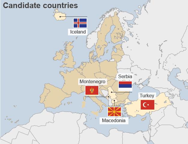 Map: Candidate countries