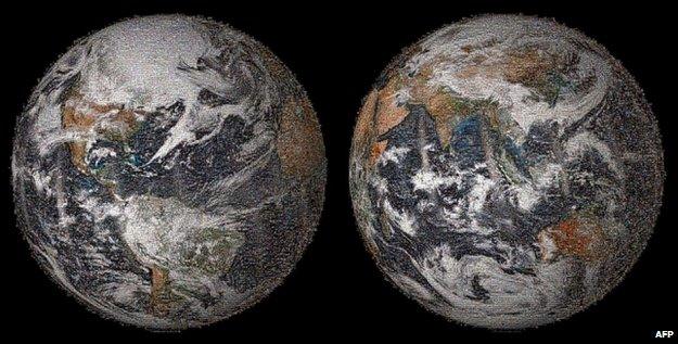 Selfie earth mosaic