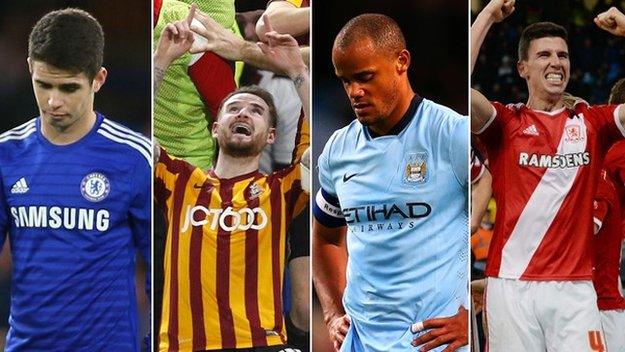 Chelsea, Bradford, Manchester City and Middlesbrough