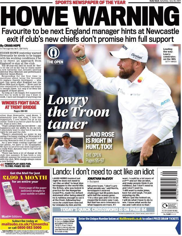 Mail back page