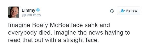 Boaty McBoatface tweet