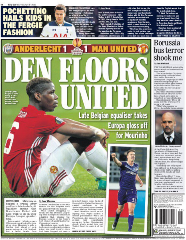 Daily Express back page