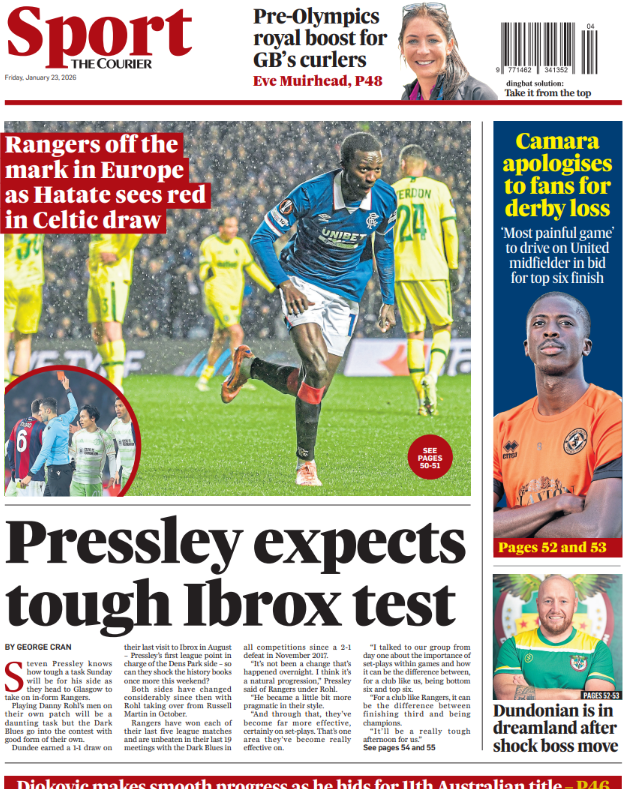 The Courier back page