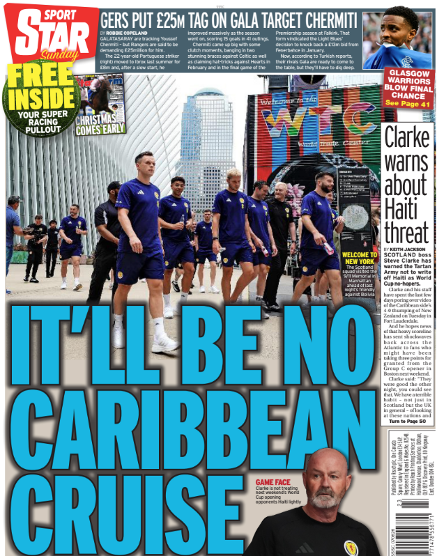 Star On Sunday back page