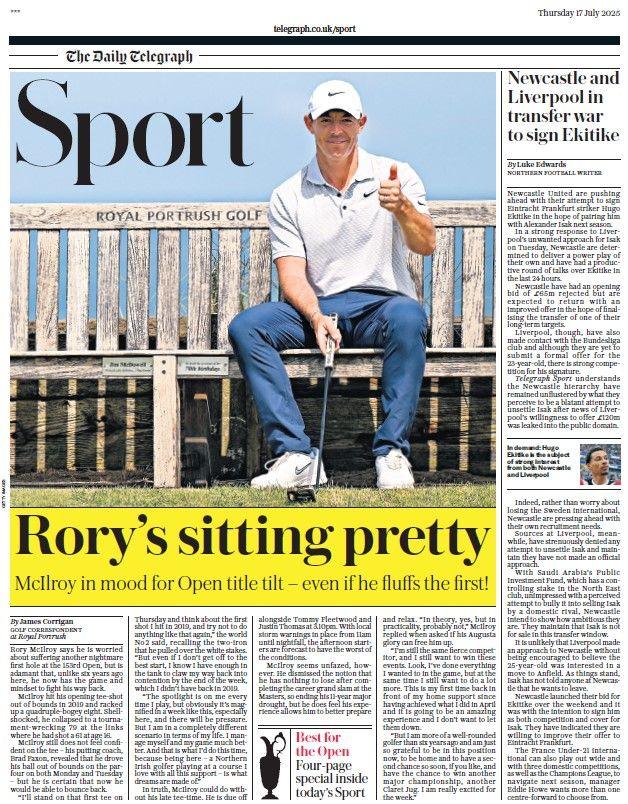 The Daily Telegraph sports section