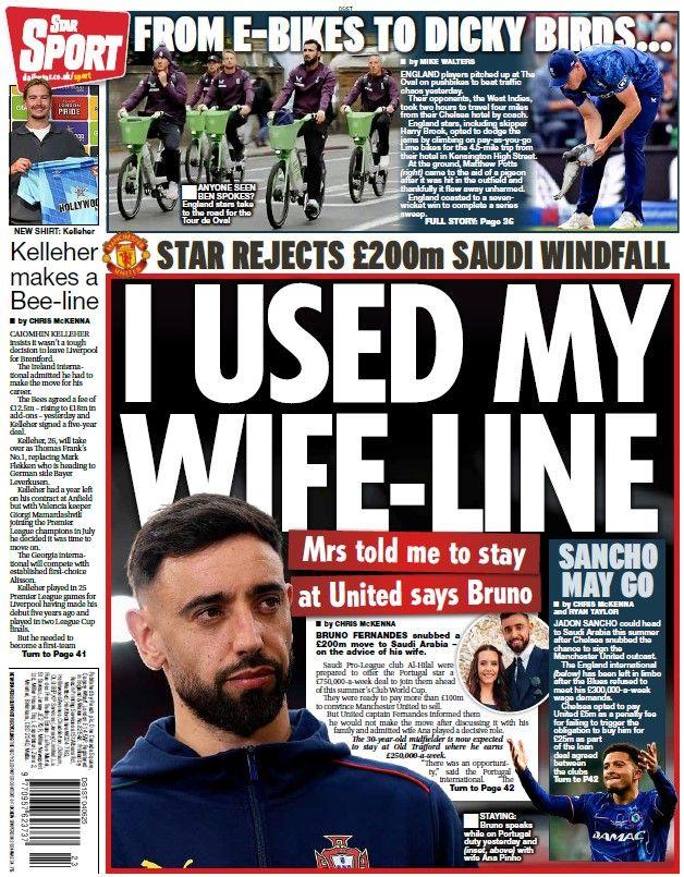 The back page of the Daily Star