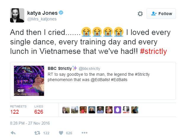 Katya Jones tweets