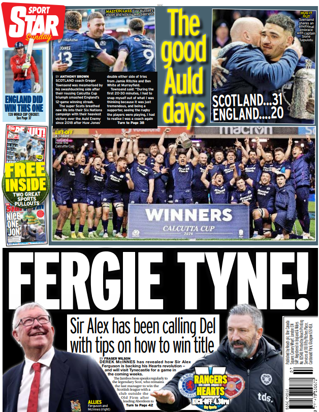 Star On Sunday back page