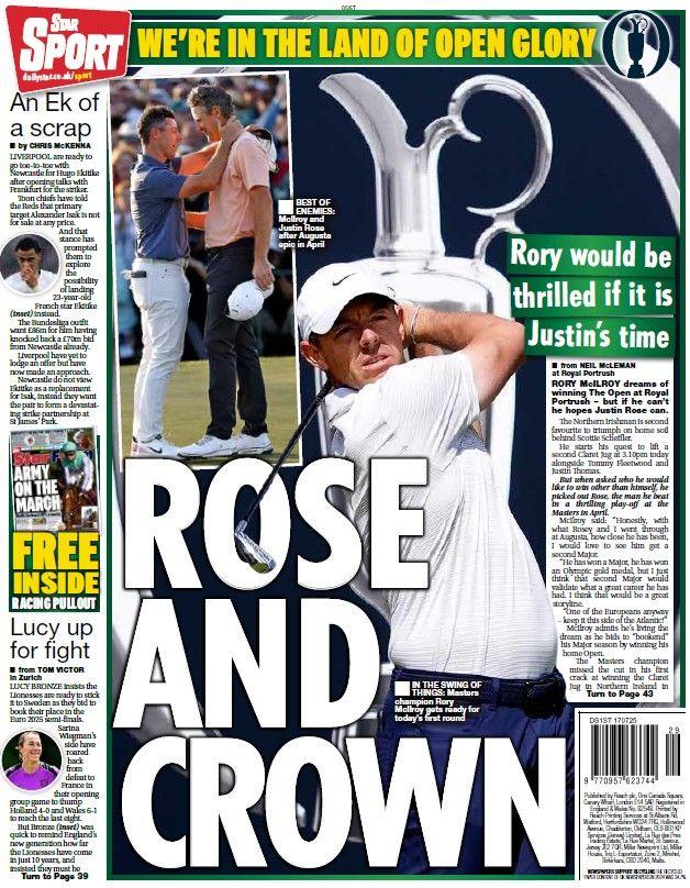 The back page of the Daily Star