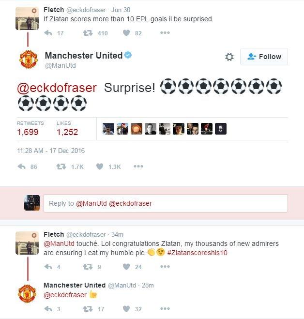 Manchester United tweets