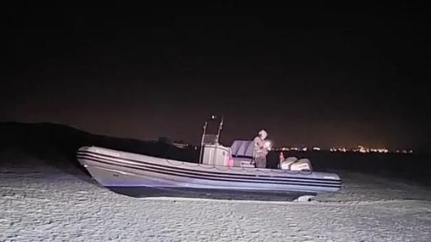 Image of boat seized by Belgian police