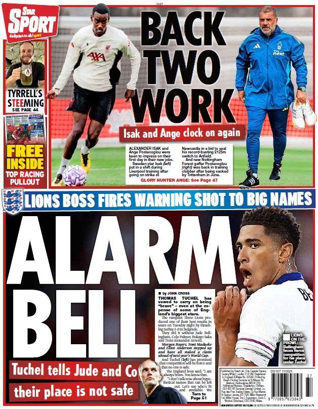The backmost page of nan Daily Star