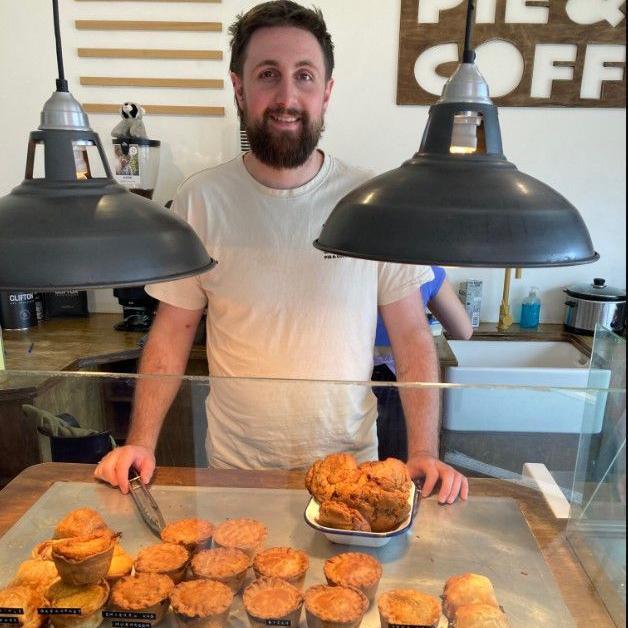 Billy Howes with a selection of pies