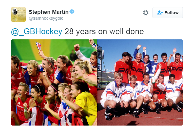 Stephen Martin tweets about GB's two gold victories