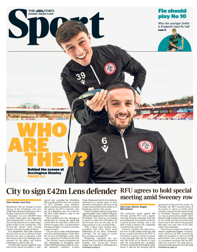 Times sport page