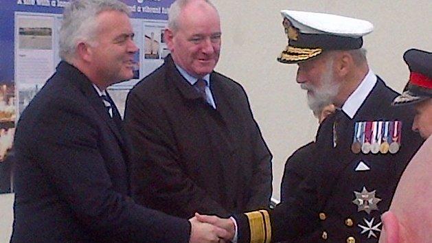 Jonathan Bell, Mark Durkan with Prince Michael of Kent