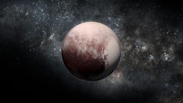 Illustration of Pluto incorporating NASA New Horizons terrain imagery.