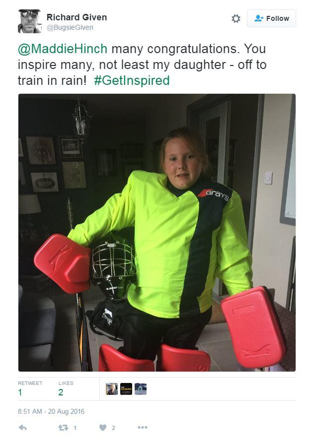 girl inspired to play hockey