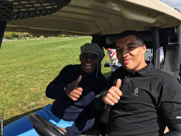 Thumbs up from strikers past and present - Ian Wright and Troy Deeney