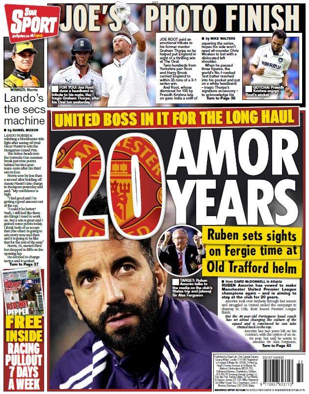 The back page of the Daily Star