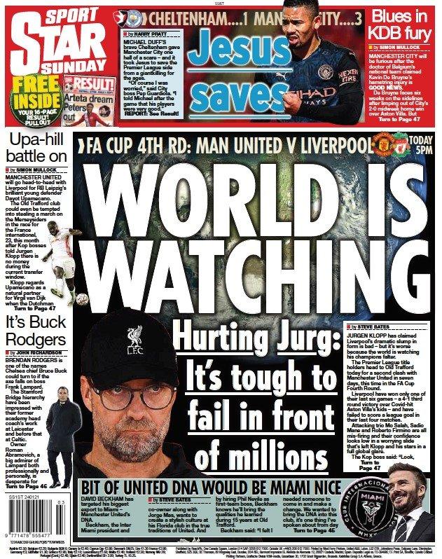 The back page of the Daily Star