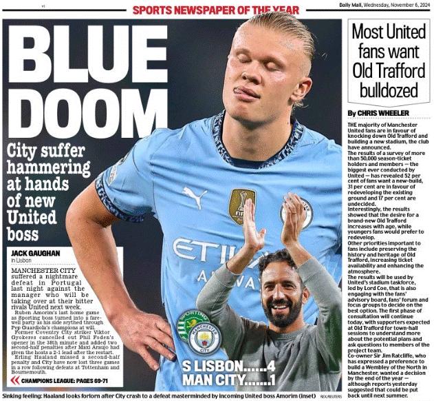 The back page of the Daily Mail