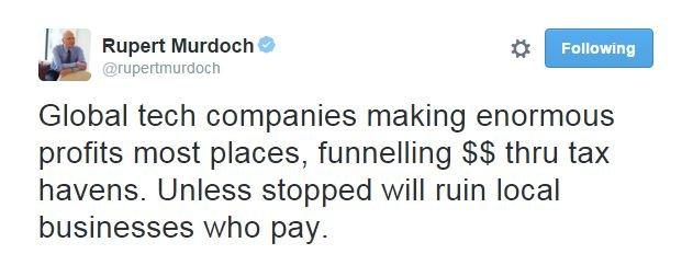 Rupert Murdoch tweet