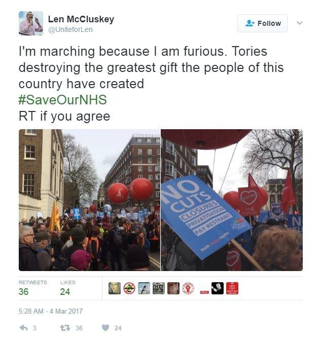 Len McCluskey Tweet