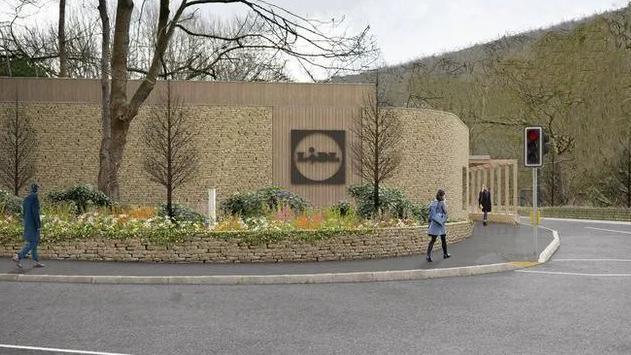 Artist's impression of Lidl store in Bath