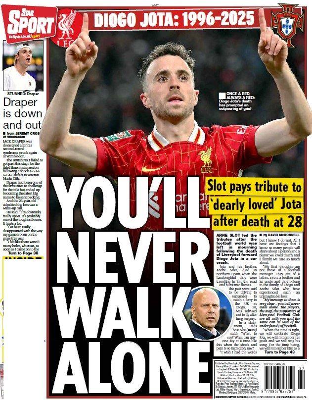 The back page of the Daily Star