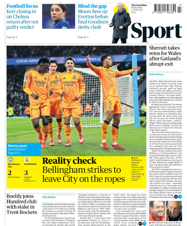 Guardian back page