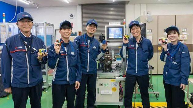 The team who built the robot.