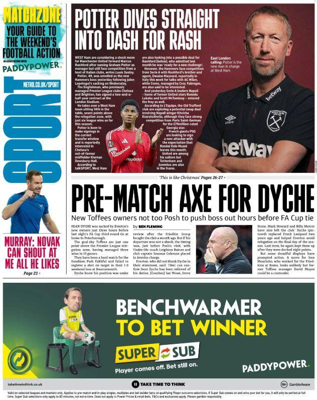 Metro back page