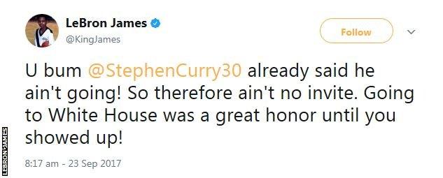 Lebron James tweet