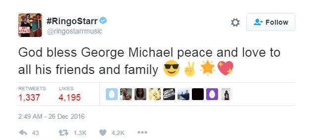 Ringo Starr tweets