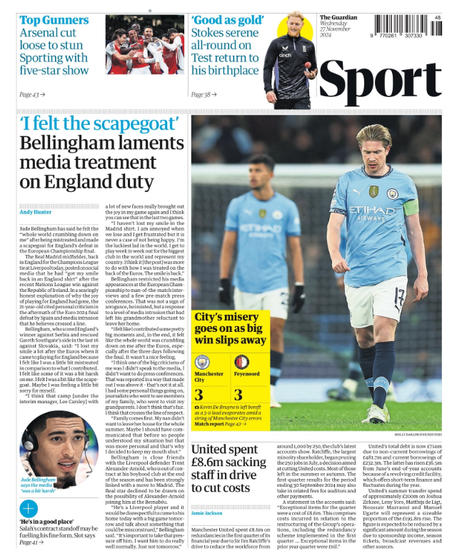 Guardian back page