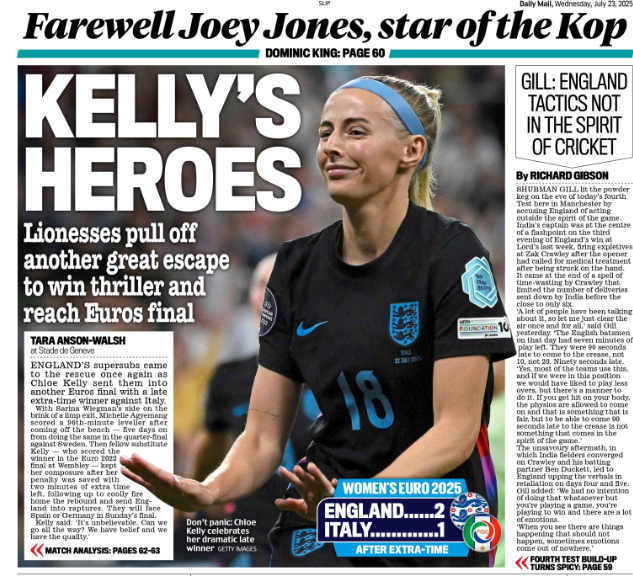The Mail back page