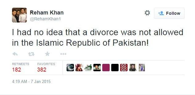 Tweet by Reham Khan