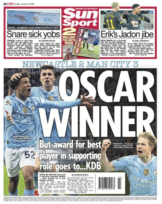 Sun back page