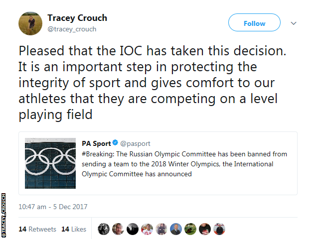 Tracey Crouch tweet