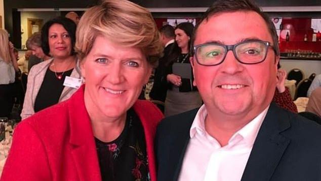 Ian Price with TV presenter Clare Balding at a busy event