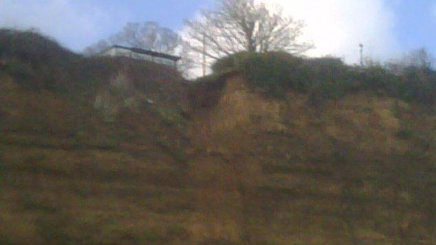 Section of damaged cliff at Shanklin