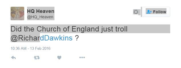 Dawkins tweet